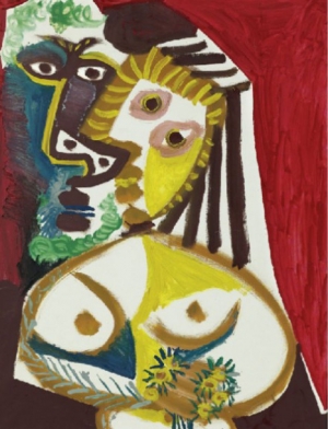 Pablo Picasso&#039;s Homme et Femme au Bouquet