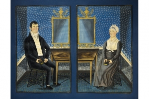 Jacob Maentel&#039;s portraits of John Bickel and Caterina, circa 1815-25.