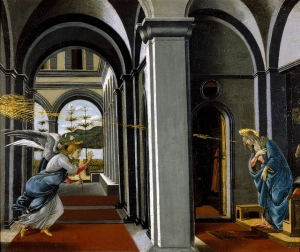 Sandro Botticelli&#039;s &#039;The Annunciation,&#039; circa 1490-95.