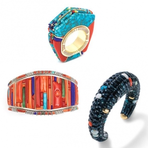 Works from &#039;Glittering World: the Navajo Jewelry of the Yazzie Family.&#039;
