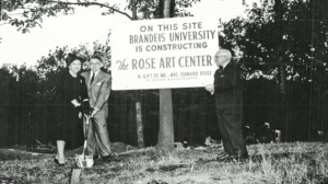 Bertha and Edward Rose break ground on the museum in 1960