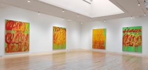 Installation view of Cy Twombly&#039;s &quot;Last Paintings&quot;