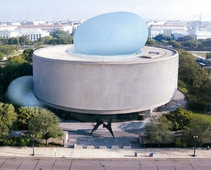 A rendering of the Hirshhorn Museum with the Diller Scolfidio + Renfro designed bubble.