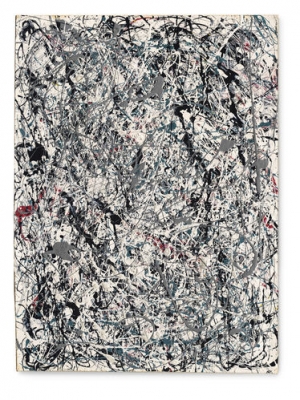 Jackson Pollock&#039;s &#039;Number 19,&#039; 1948 sold for $58.4 million at Christie&#039;s.