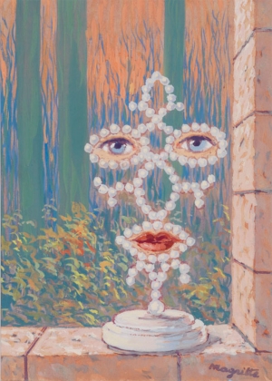 Guy Pieters Gallery, René Magritte, Shéhérazade, gouache on paper, 1947, 18x13 cm.