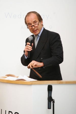 Simon de Pury at the 2009 Free Arts NYC Benefit auction at 205 West 39th Street on May 11, 2009 in New York City. 