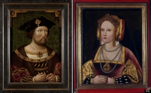 The portraits of King Henry VIII and Catherine of Aragon.