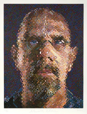 &quot;Self-Portrait&#039;&#039; (2007) by Chuck Close will be part of &quot;Artists for Haiti&#039;&#039; charity auction at Christie&#039;s, with an estimate of $70,000-$100,000. 