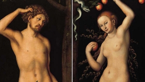 Lucas Cranach the Elder&#039;s &#039;Adam&#039; and &#039;Eve&#039; paintings, circa 1530.