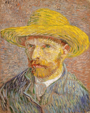 Vincent van Gogh &#039;Self-Portrait with a Straw Hat,&#039; 1887.