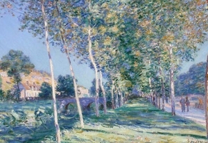 Alfred Sisley&#039;s Avenue of Poplars at Moret 