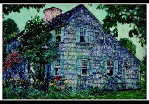 Childe Hassam, Old House, East Hampton, 1917. Oil on canvas, from the exhibition:Transcending Vision: American Impressionism 