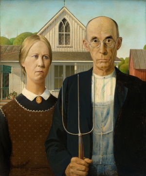 Grant Wood&#039;s &#039;American Gothic,&#039; 1930.