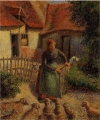 Camille Pissarro's 'Sheperdhess Bringing in Sheep,' 1886. 