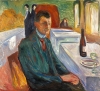 Edvard Munch's 'Self-Portrait with a Bottle of Wine.'